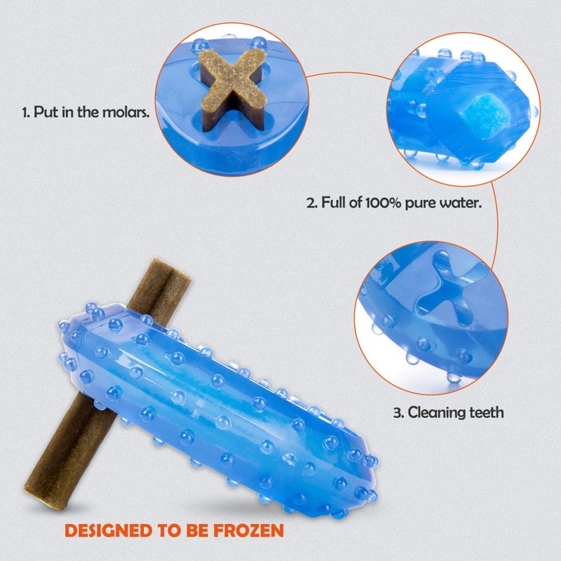 ZNOKA Pet Products Arctic Freeze Fetch Food Cooling Teether Chew Toy (2PCS) - Image 4